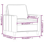 vidaXL Fauteuil Gris Clair Tissu 60 cm