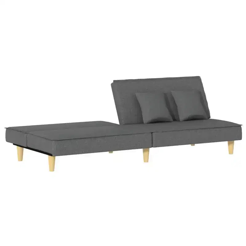 vidaXL Canapé-lit Tissu gris foncé (100 % polyester), contreplaqué, mousse Standard