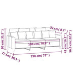 vidaXL Canapé 3 places Velours vert foncé (100 % polyester), métal, textilène