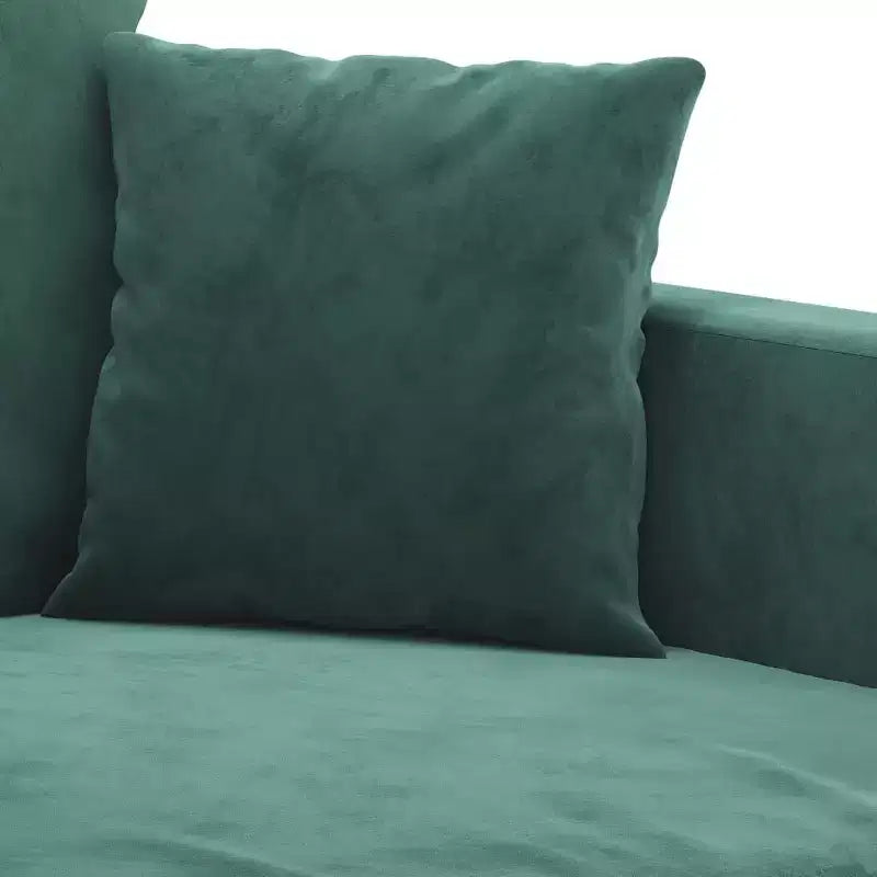 vidaXL Canapé 3 places Velours vert foncé (100 % polyester), métal, textilène