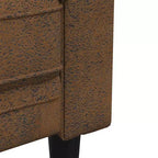 vidaXL Canapé Chesterfield Rembourré Fauteuil Meuble de Salon Tissu - Canapé Marron