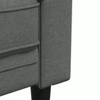 vidaXL Canapé Chesterfield 3 places - Canapé/causeuse en tissu gris foncé avec cadre en bois robuste pour salon/bureau