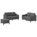 vidaXL Sofa Set Dark Gray Fabric (100% polyester), metal, textilene, plywood