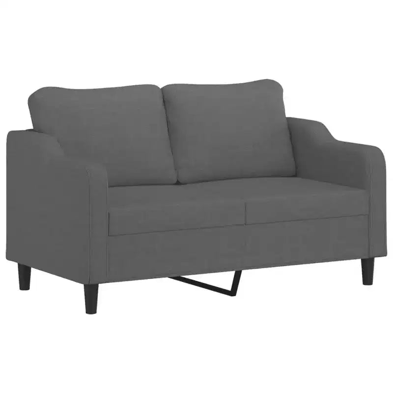 vidaXL Ensemble de canapés Tissu gris foncé (100 % polyester), métal, textilène, contreplaqué