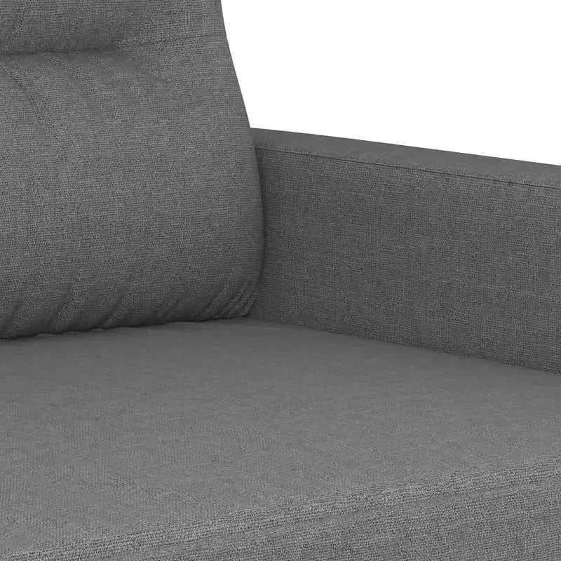 vidaXL Ensemble de canapés Tissu gris foncé (100 % polyester), métal, contreplaqué, textilène