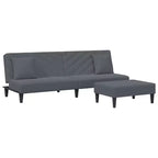 vidaXL Sofa Set Dark Gray Velvet (100% Polyester), Wood, Plastic Standard