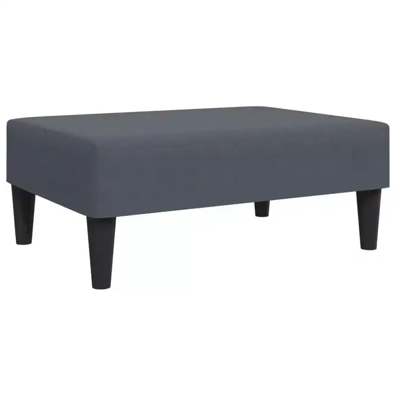 vidaXL Ensemble de canapés Velours gris foncé (100 % polyester), Bois, Plastique Standard
