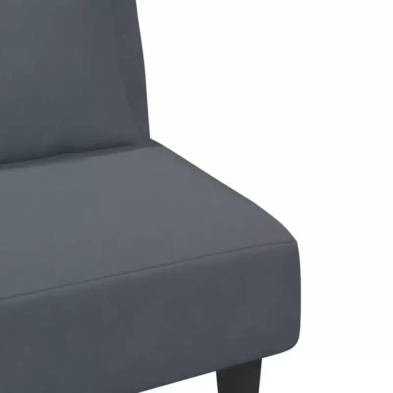 vidaXL Ensemble de canapés Velours gris foncé (100 % polyester), Bois, Plastique Standard