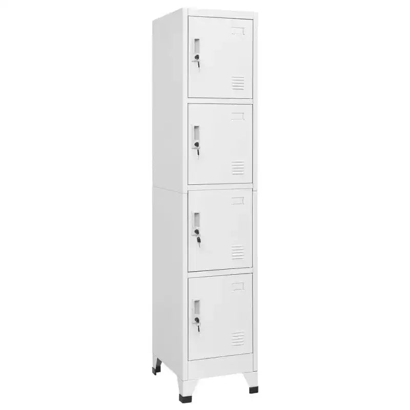 vidaXL Casier Gris Acier Armoire moyenne Rectangulaire Industrielle