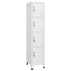 vidaXL Casier Gris Acier Armoire moyenne Rectangulaire Industrielle