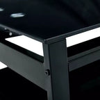 Table basse relevable moderne GDFStudio Kirara avec plateau en verre trempé à 2 couches