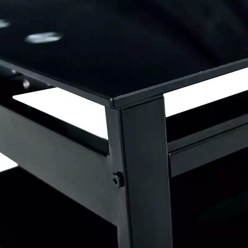Table basse relevable moderne GDFStudio Kirara avec plateau en verre trempé à 2 couches