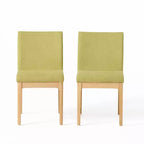 GDFStudio Hampton Chaises de salle à manger sans accoudoirs en tissu de style Mid-Century (Lot de 2)