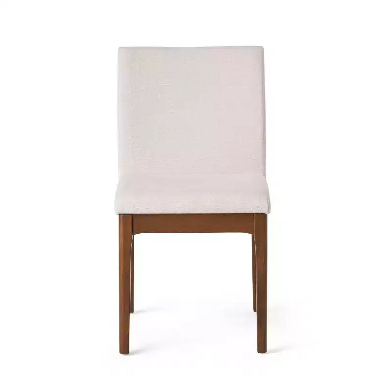 GDFStudio Hampton Chaises de salle à manger sans accoudoirs en tissu de style Mid-Century (Lot de 2)