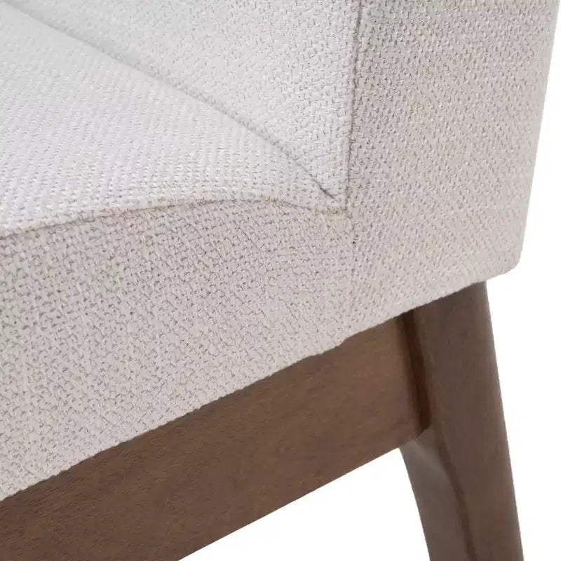GDFStudio Hampton Chaises de salle à manger sans accoudoirs en tissu de style Mid-Century (Lot de 2)