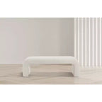 Meridian Furniture, Banc Niagara en tissu Boucle