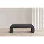 Meridian Furniture, Banc Niagara en tissu Boucle