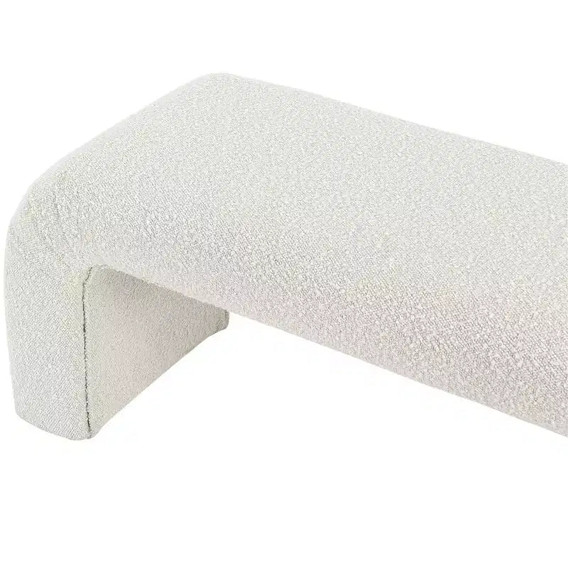 Meridian Furniture, Banc Niagara en tissu Boucle