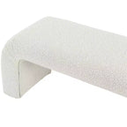 Meridian Furniture, Banc Niagara en tissu Boucle