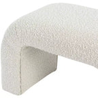 Meridian Furniture, Banc Niagara en tissu Boucle