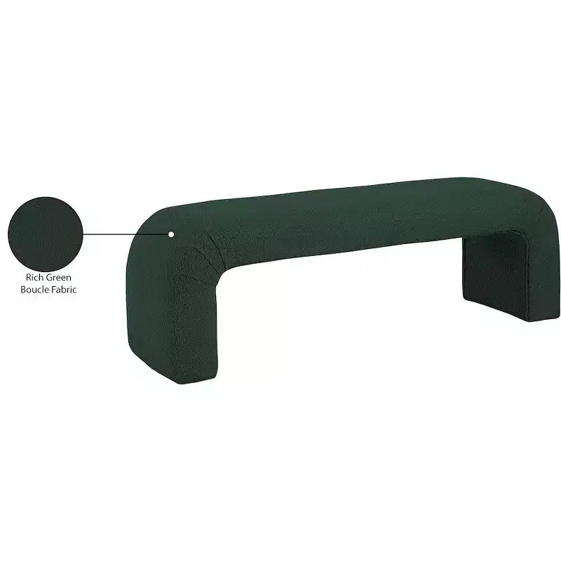 Meridian Furniture, Banc Niagara en tissu Boucle
