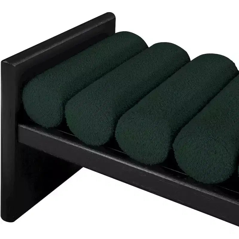 Meridian Furniture, Banc Waverly en tissu bouclé