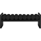 Meridian Furniture, Banc Waverly en tissu bouclé