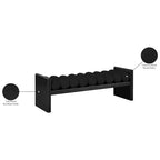 Meridian Furniture, Banc Waverly en tissu bouclé