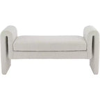 Meridian Furniture, Banc en tissu bouclé Stylus