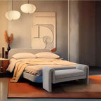 Meridian Furniture, Banc en tissu bouclé Stylus