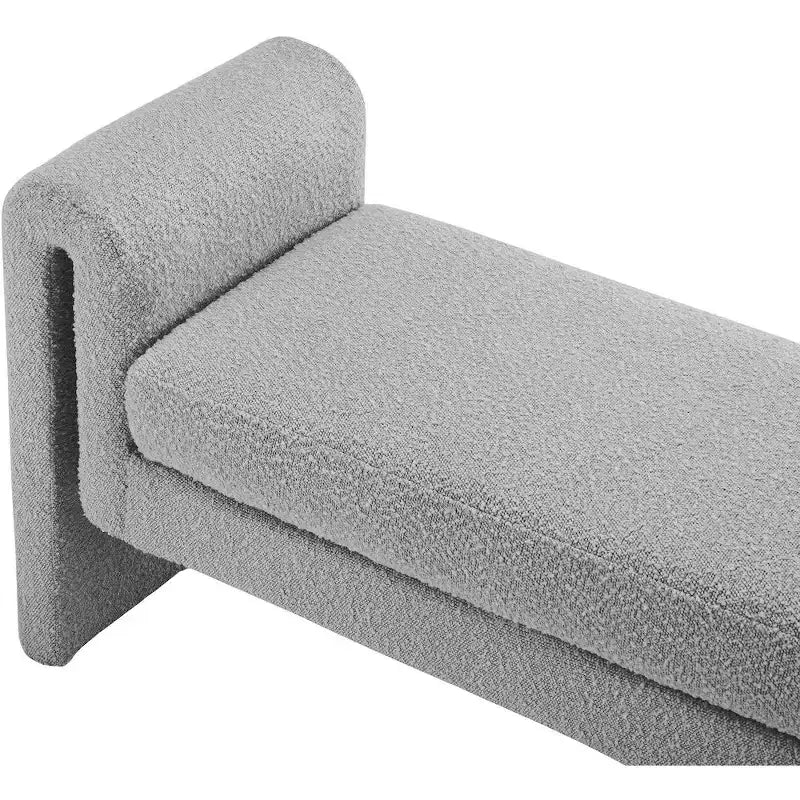 Meridian Furniture, Banc en tissu bouclé Stylus