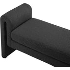 Meridian Furniture, Banc en tissu bouclé Stylus