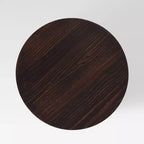 Table d'appoint ronde de 18 pouces en bois massif style ferme moderne