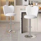 Tabourets de bar en velours VECELO, lot de 2/4, tabourets de bar réglables avec dossier, tabourets de comptoir sans accoudoirs, chaises de bar pivotantes pour pub ou îlot de cuisine