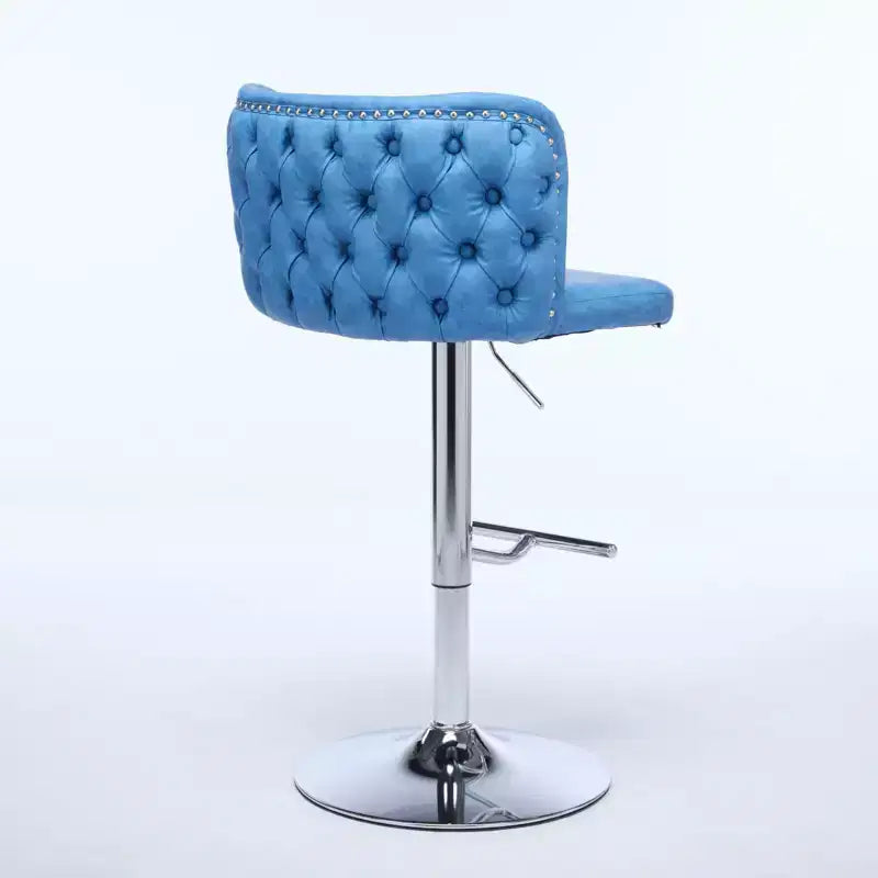 CLIHOME Lot de 2 tabourets de bar pivotants à hauteur réglable avec piètement chromé, tabourets de bar modernes revêtus de PU