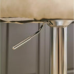 CLIHOME Lot de 2 tabourets de bar pivotants à hauteur réglable avec piètement chromé, tabourets de bar modernes revêtus de PU
