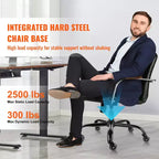 Base de rechange pour chaise de bureau VEVOR, 28", capacité de charge statique de 2500 lb, pièce de base universelle robuste pour chaise de bureau d'ordinateur, noire