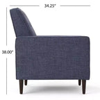 GDFStudio Mason Fauteuils inclinables capitonnés à dossier basculant de style moderne du milieu du siècle