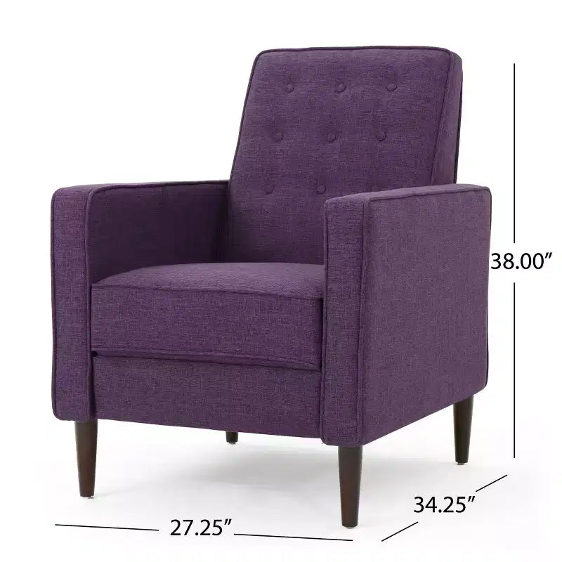 GDFStudio Mason Fauteuils inclinables capitonnés à dossier basculant de style moderne du milieu du siècle