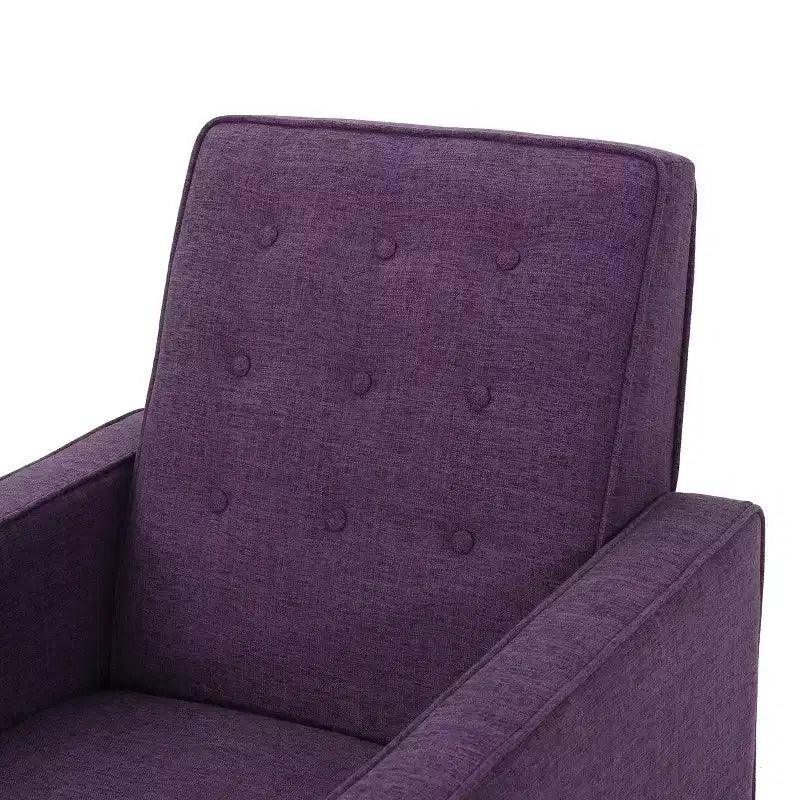 GDFStudio Mason Fauteuils inclinables capitonnés à dossier basculant de style moderne du milieu du siècle