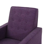 GDFStudio Mason Fauteuils inclinables capitonnés à dossier basculant de style moderne du milieu du siècle