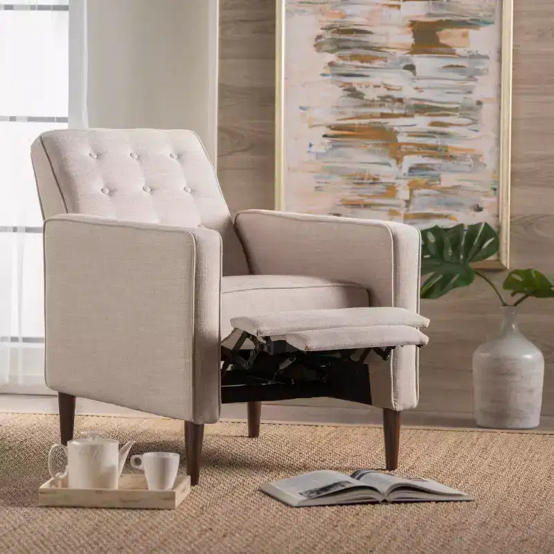 GDFStudio Mason Fauteuils inclinables capitonnés à dossier basculant de style moderne du milieu du siècle