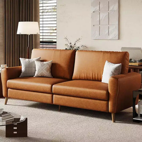 Acekool Boucle Loveseat - Modern 3-Seater Sofa with Wooden Legs, Plush Cushions & Streamlined Armrests