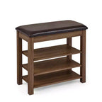 Banc de rangement avec coussin, banc à chaussures avec rangement caché, organiseur de chaussures à 3 niveaux pour entrée - ModernLuxe