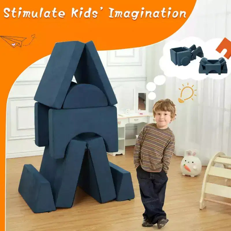 GustoWave Canapé Modulable 8 Pièces pour Enfants, Canapé de Jeu Modulable, Canapé Convertible pour Enfants avec Housse Amovible