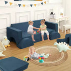 GustoWave Canapé Modulable 8 Pièces pour Enfants, Canapé de Jeu Modulable, Canapé Convertible pour Enfants avec Housse Amovible