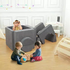 GustoWave Canapé Modulable 8 Pièces pour Enfants, Canapé de Jeu Modulable, Canapé Convertible pour Enfants avec Housse Amovible