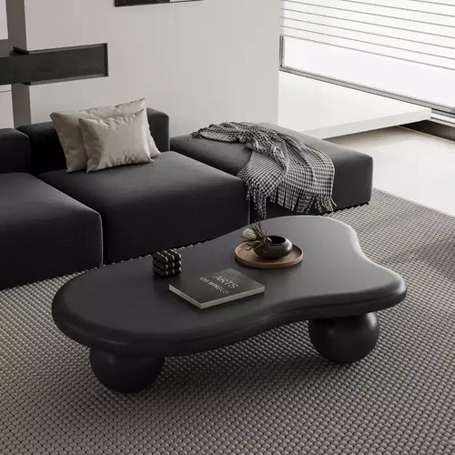 47Cloud Shaped Coffee Table with 3 Ball Legs for Living Room