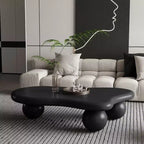 Table basse en forme de nuage de 47 po avec 3 pieds sphériques pour le salon