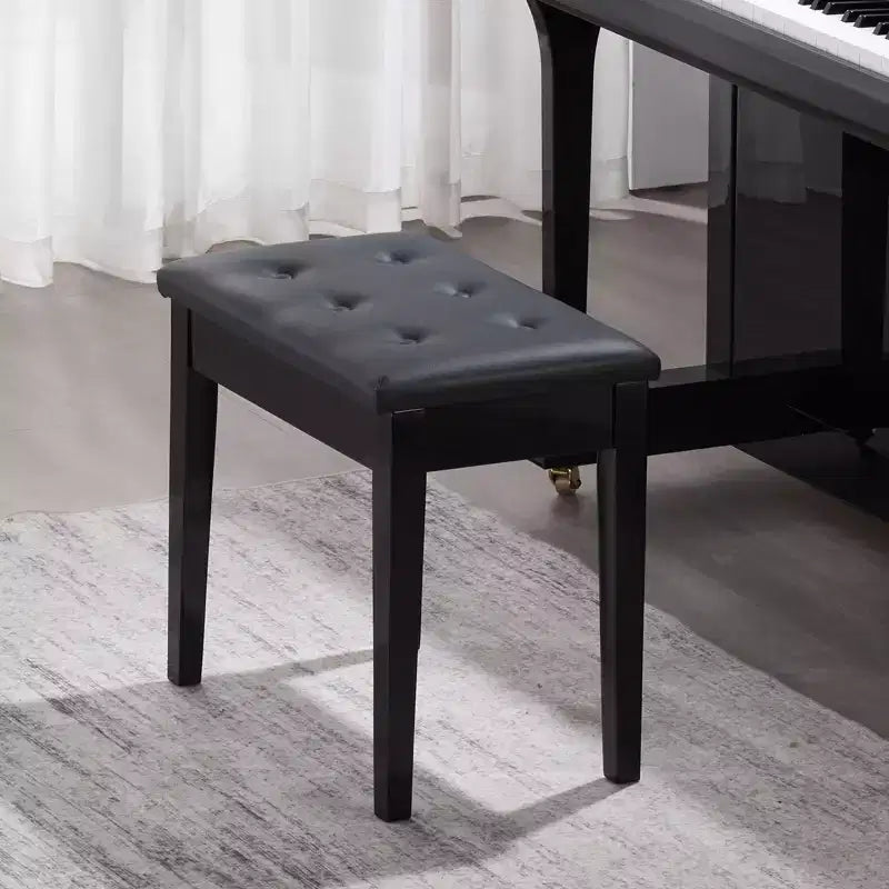 Banc de piano VEVOR, 56 x 35 x 48 cm, tabouret de piano pour clavier avec coussin rembourré haute densité, compartiment de rangement pour livres de musique, noir